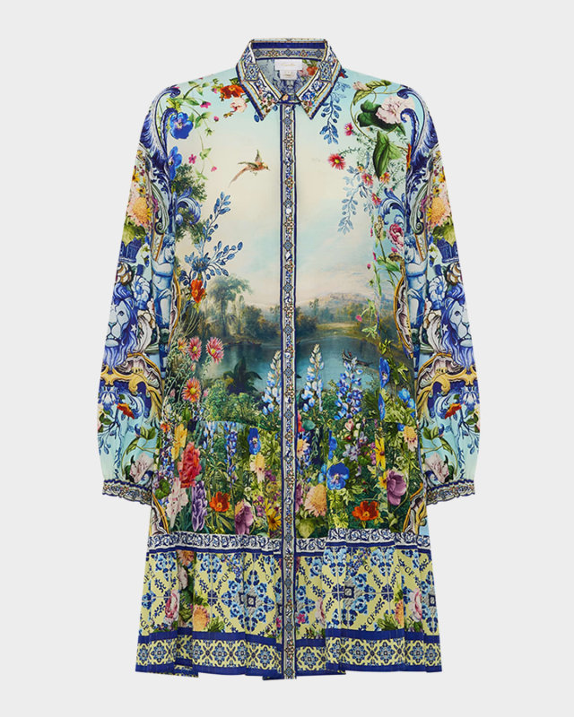 Wall to Wall Wonders Long-Sleeve Tiered Mini Dress